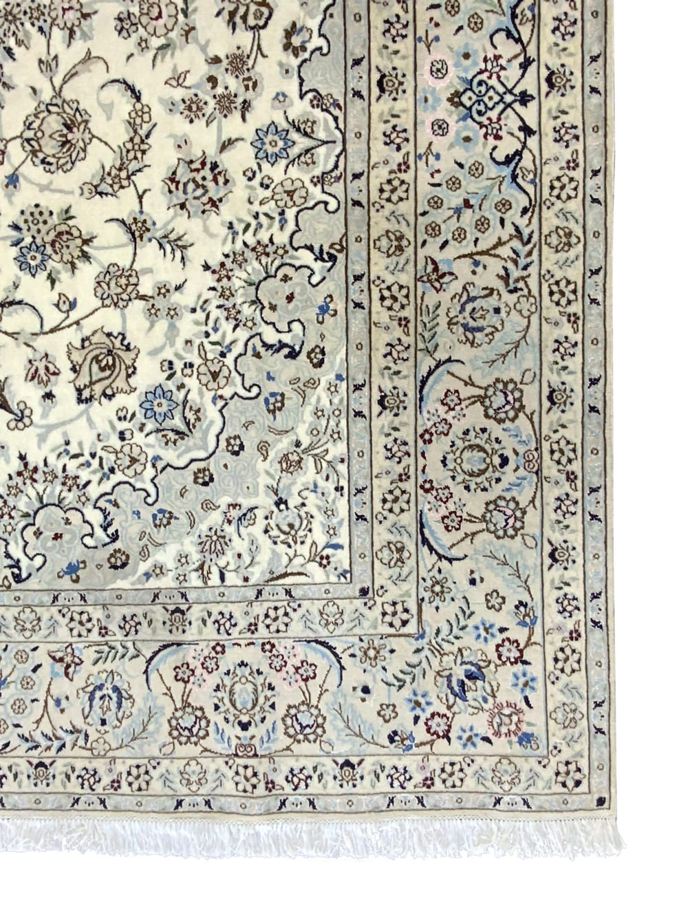 Rug#10291, Persian Nain 9LA, circa 1980, fine wool & silk pile, rare, Persia, size 356x250 cm (4)