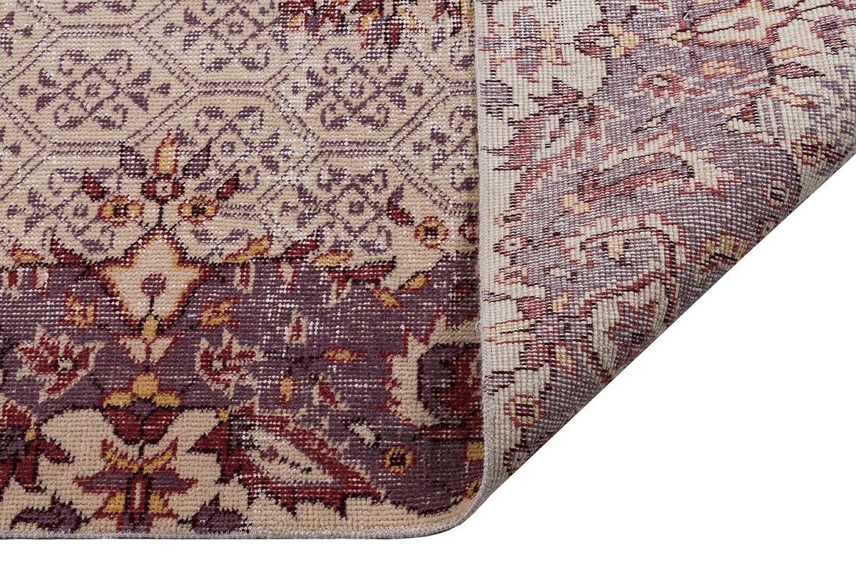 Rug# 73220, Overdyed vintage Qaisari style Turkish rug from 1940, size 316x220 cm