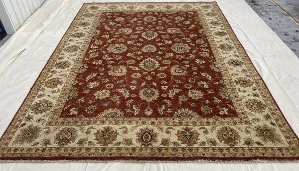 Rug# 11683, Custom made Agra carpet, 19th c Mogul Ziegler design, handspun Afghan Qazni wool used to make this rug in Agra-India, Chob-rang dyes, extremley durable, size 369x270 cm,