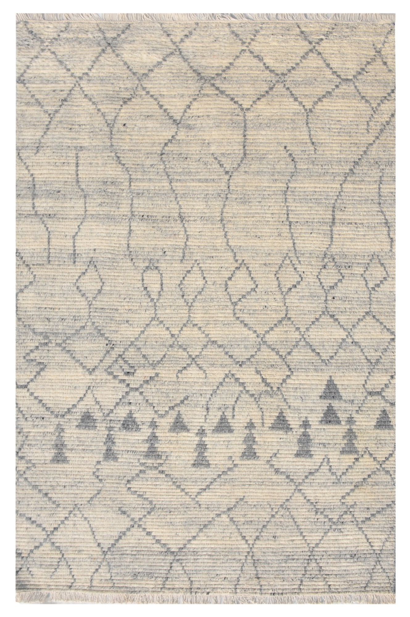 Rug # 31408, Hand knotted modern rug , 100% handspun wool pile, inspired by Morrocan berber designer rgs. Woven in noerthen India, size 240x160 cm (1) - Copy