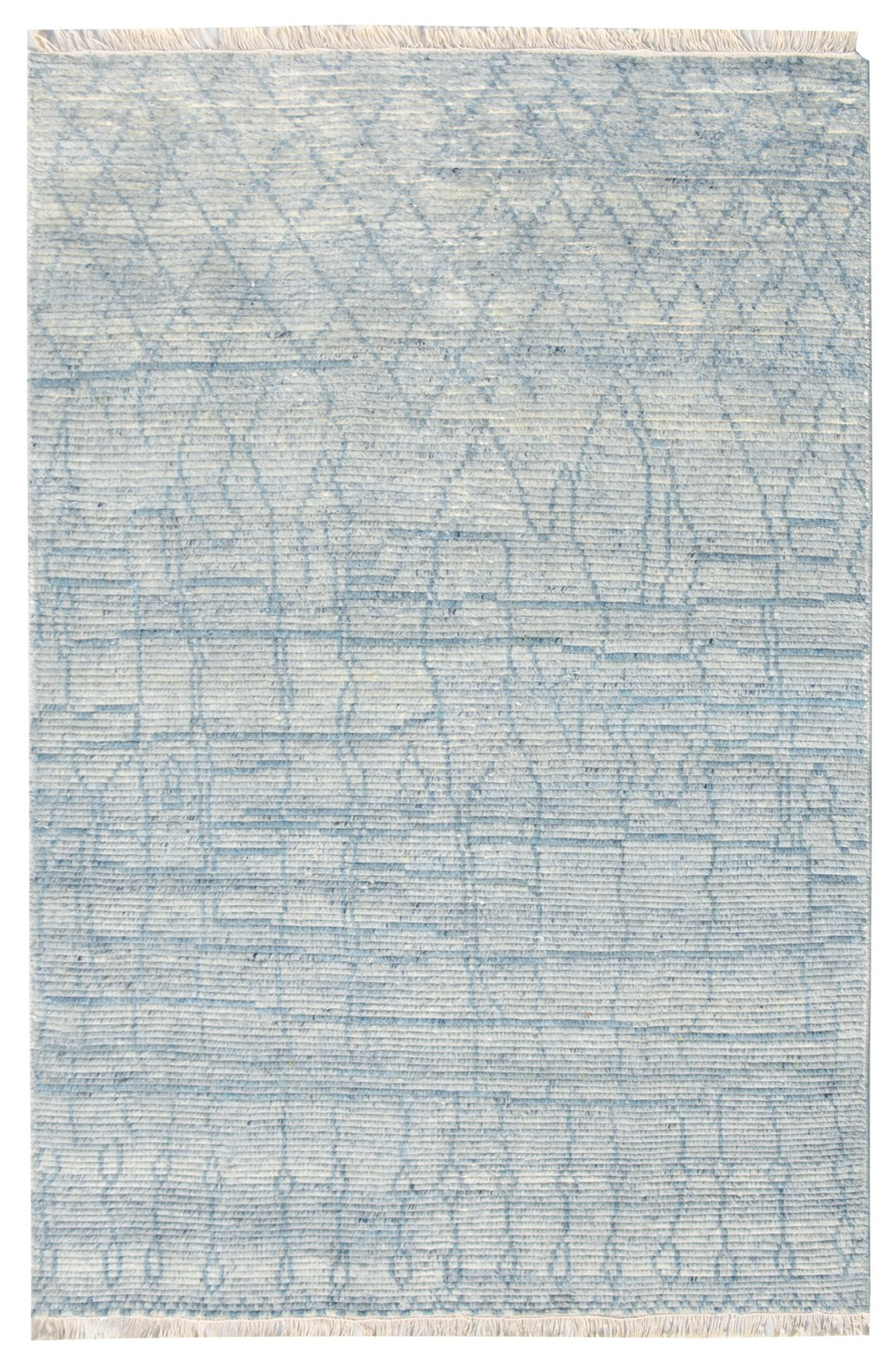 Rug # 31410, Hand knotted modern rug , 100% handspun wool pile, inspired by Morrocan berber designer rgs. Woven in noerthen India, , size 240x160 cm (1) - Copy