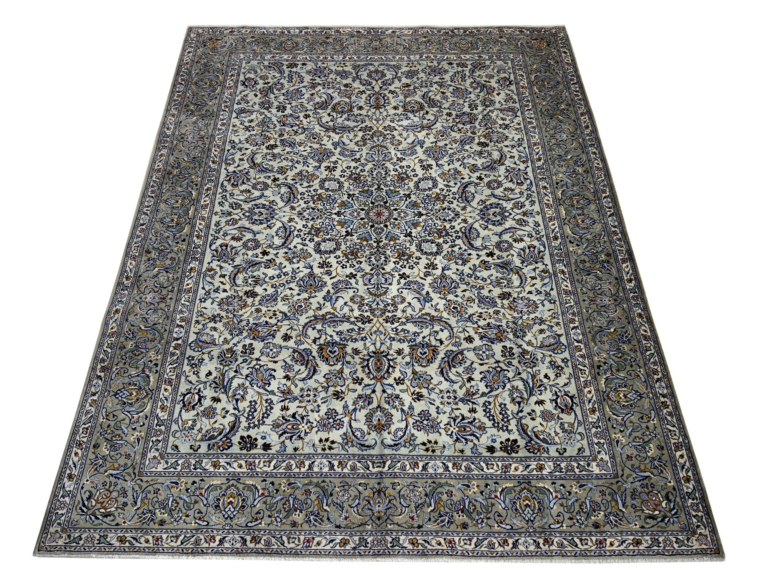Rug#10420, Persian Kashan, circa 1960, fine wool pile, rare design, very durable, Persia, size 385x290 cm (1)