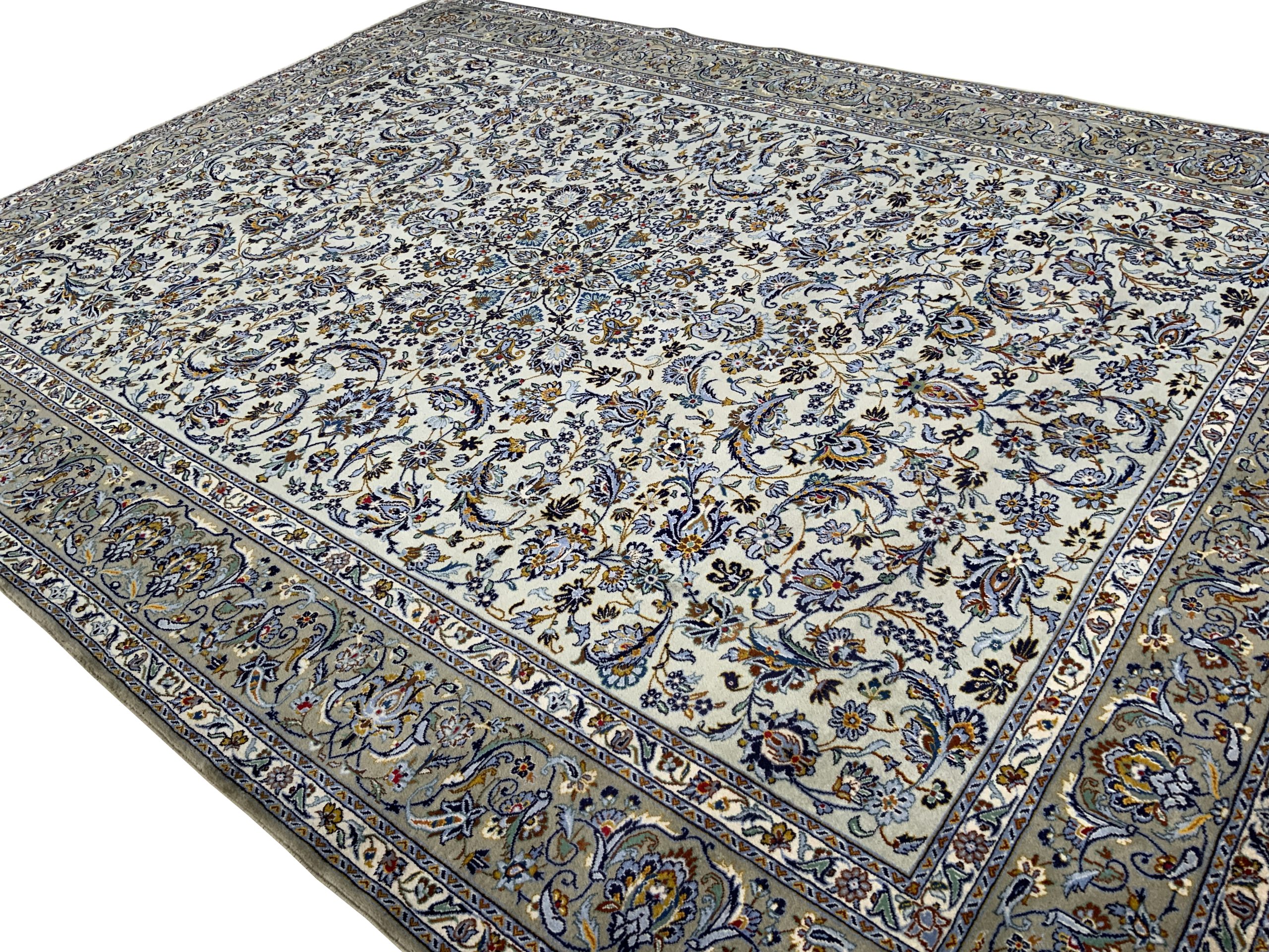Rug#10420, Persian Kashan, circa 1960, fine wool pile, rare design, very durable, Persia, size 385x290 cm (4)