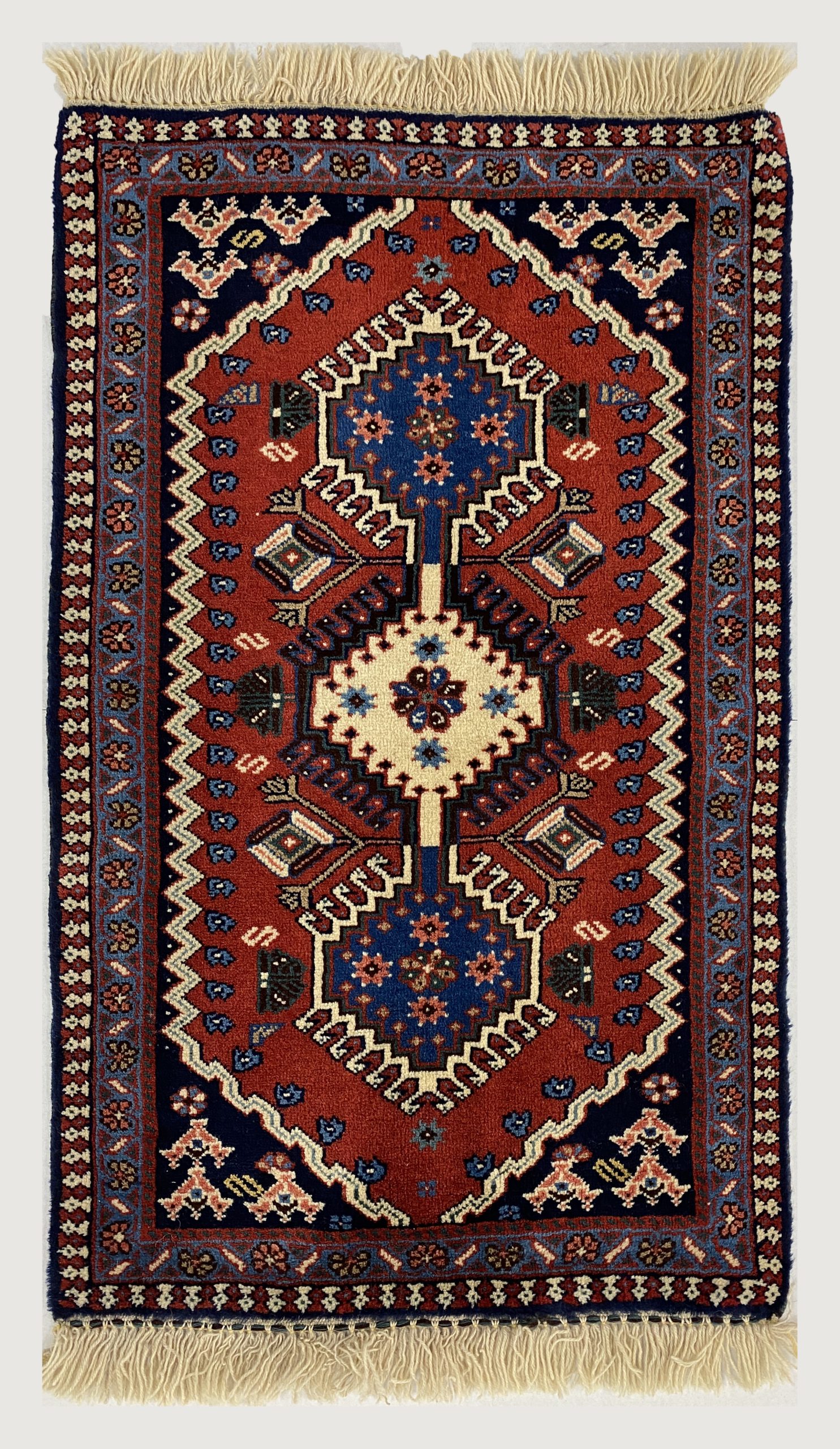 Rug# 10084, Aliabad Yalameh, vegtable dyes, Qashqai weave, south Persia, size 97x58 cm (2)