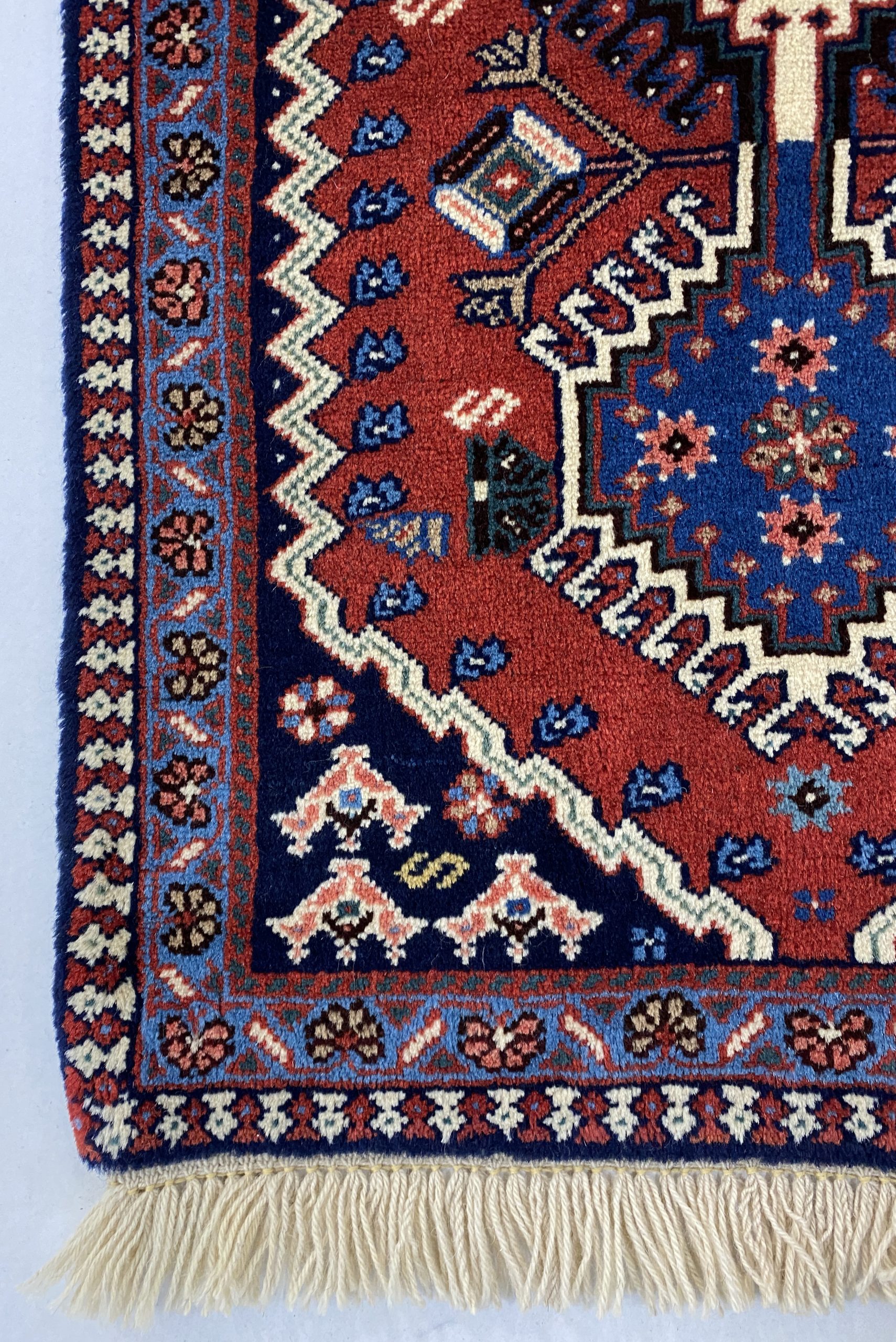 Rug# 10084, Aliabad Yalameh, vegtable dyes, Qashqai weave, south Persia, size 97x58 cm (4)
