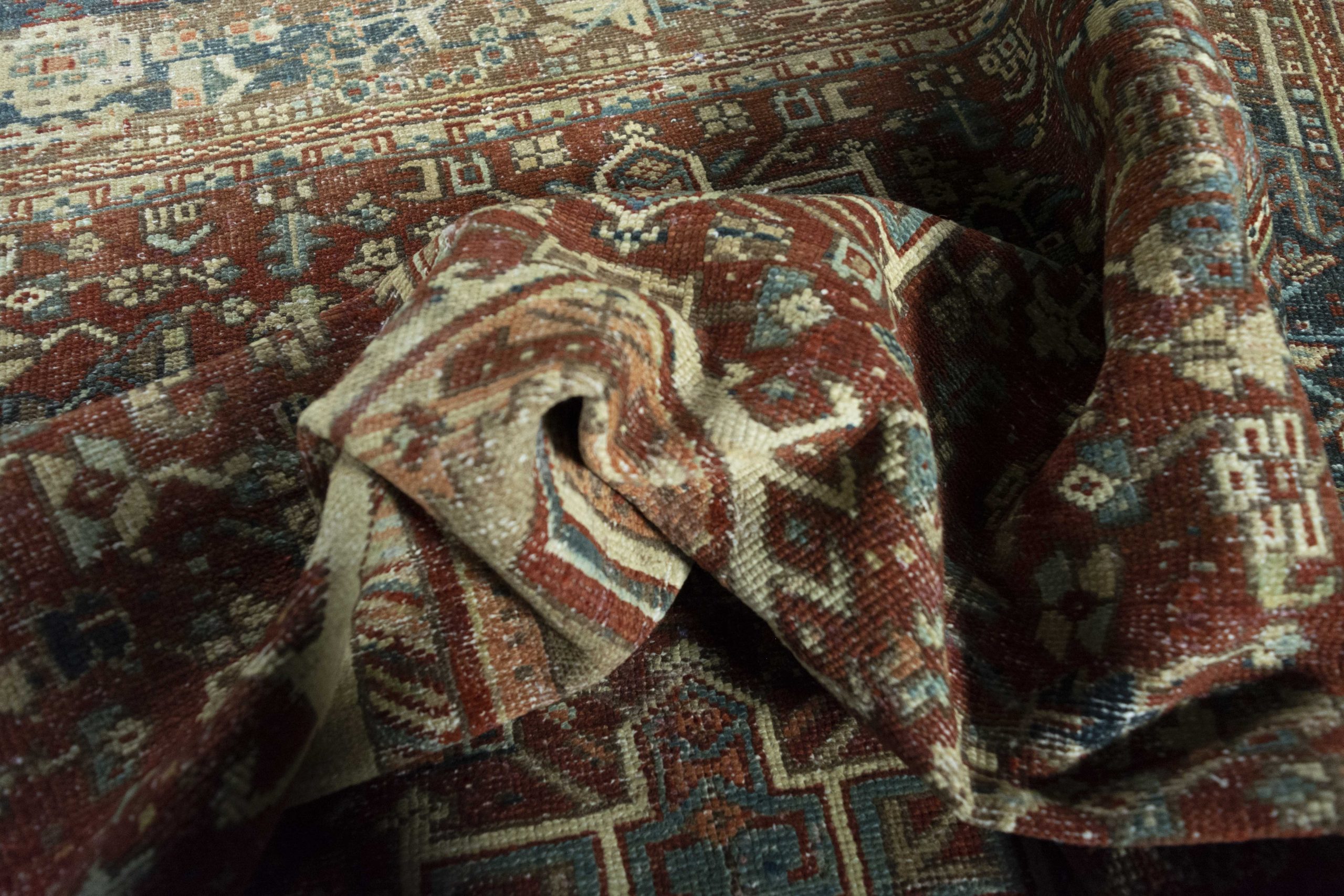 Rug# 48070, vintage Karajeh Heriz, wool pile, natural vegetable dyes, circa 1935, size 188x142 cm (9)