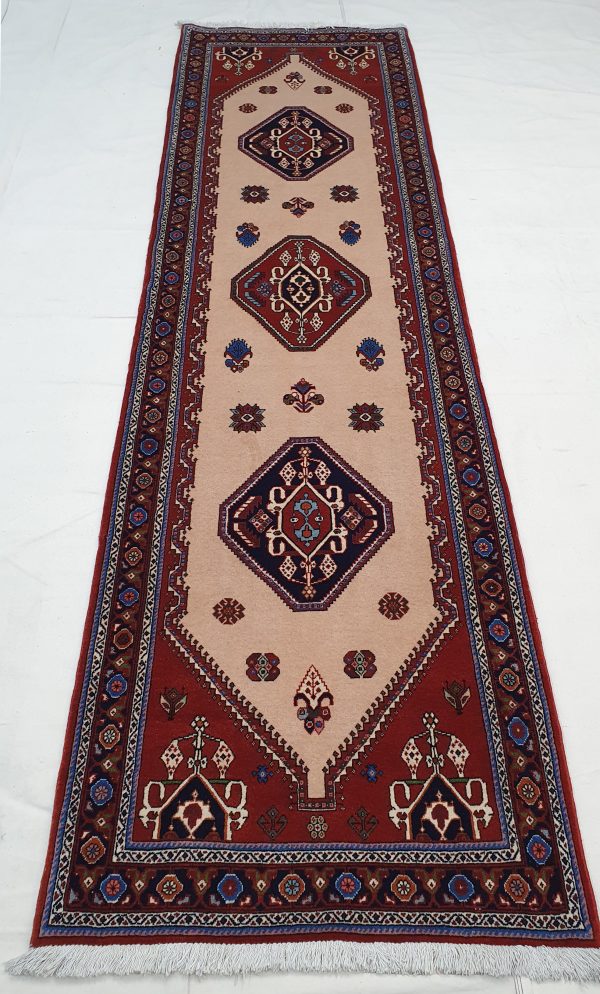 Rug# 6649, superfine Sherkas Kashkuli-Qashqai, very durable, c.1990, Persia, Size 305x82 cm, RRP $3000, special $1000 (2)