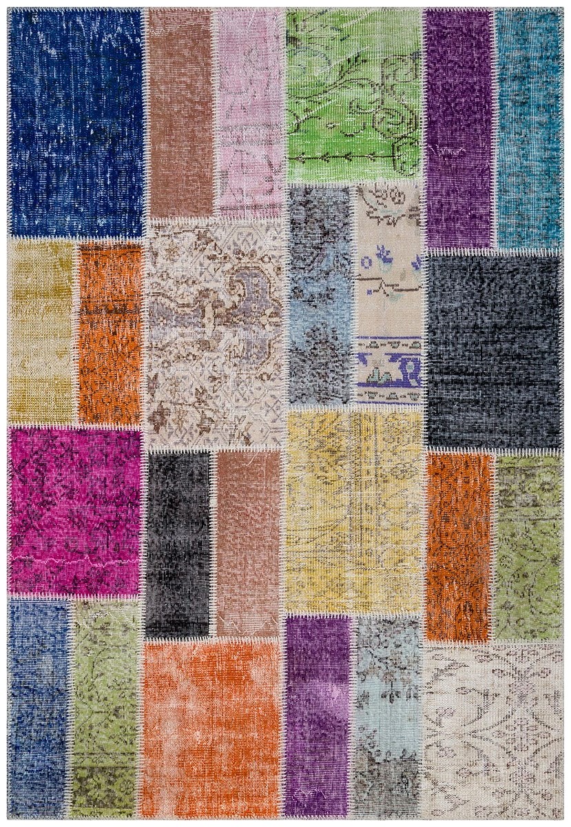 Rug# 73196, Vintage fragments custom-made in to a modern rug, Turkey, 230x160 cm