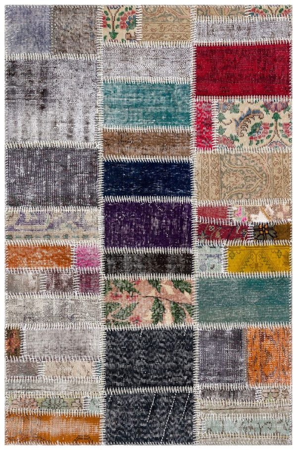 Rug# 73432, Vintage fragments custom-made in to a modern rug, Turkey, 180x120 cm (3)