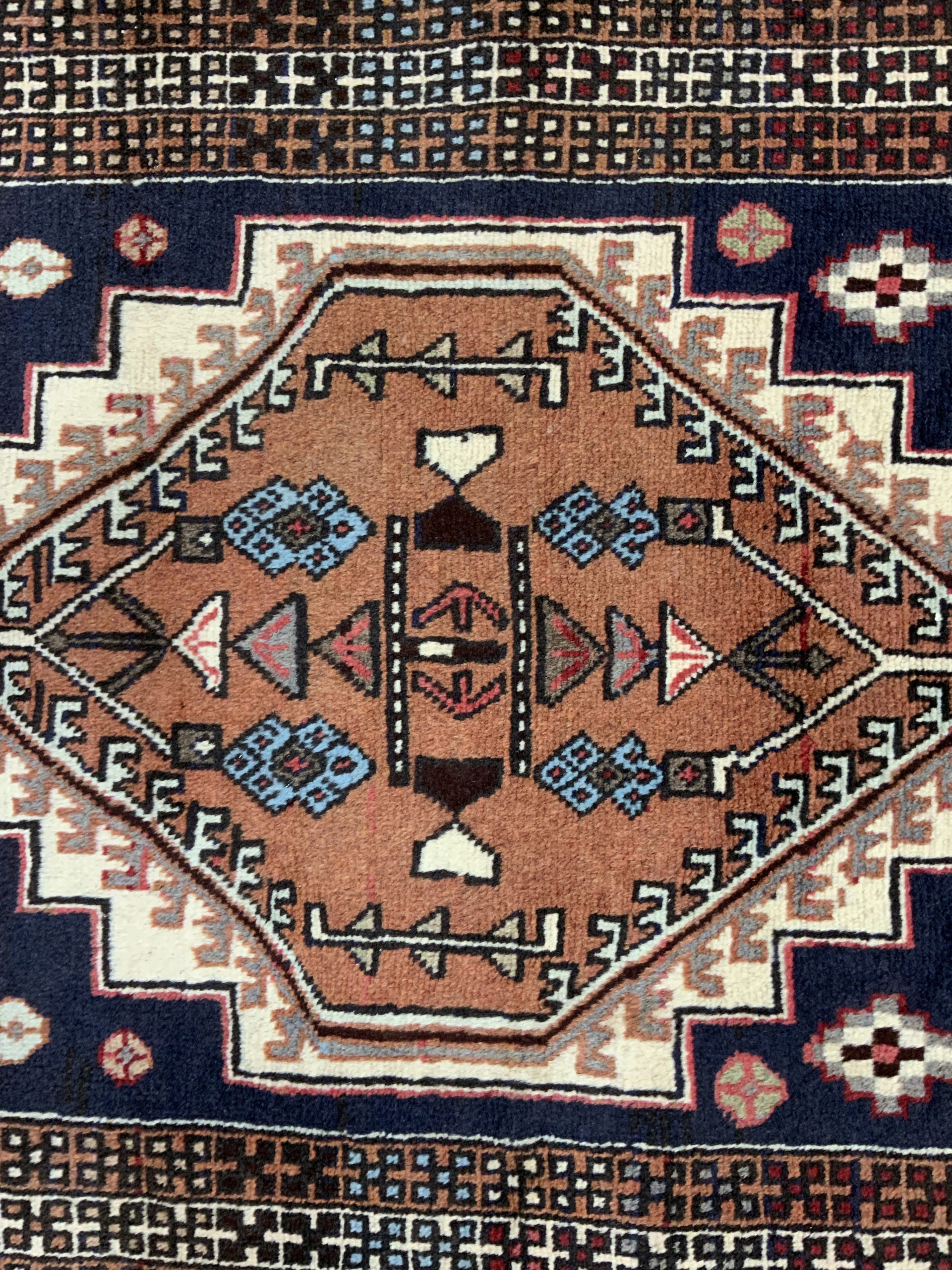 Rug#10612 Persian SMeshkin-Ardebil, Caucasian design, circa1970, wool pile, rare & durable, Persia, size 281x72 cm (2)