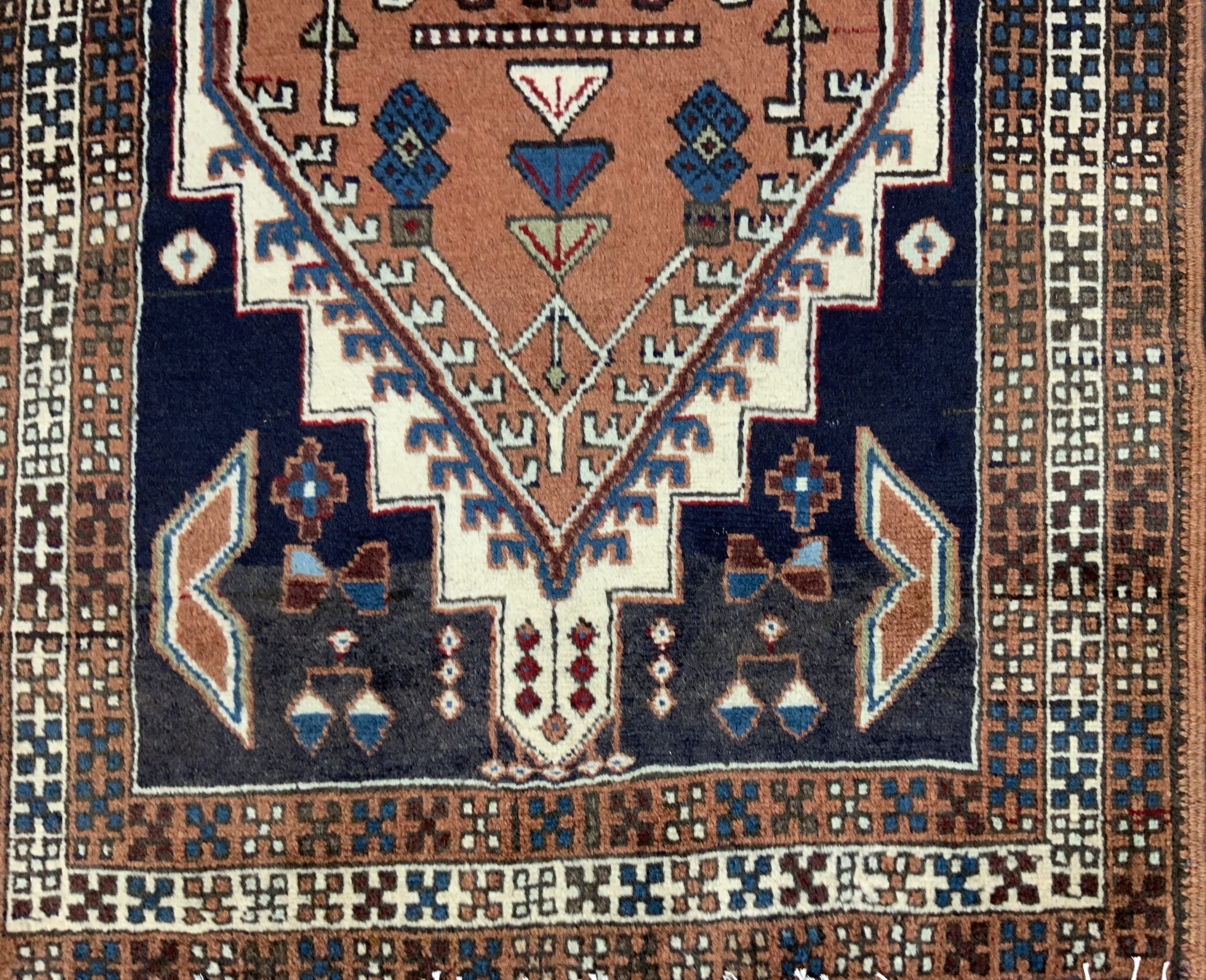 Rug#10612 Persian SMeshkin-Ardebil, Caucasian design, circa1970, wool pile, rare & durable, Persia, size 281x72 cm (5)